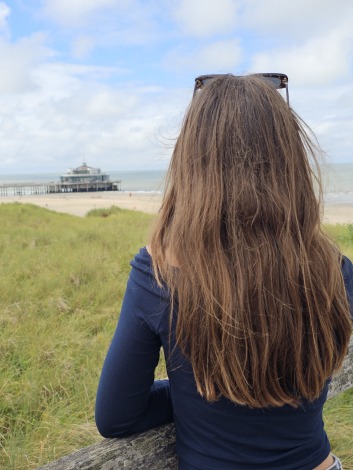 Uitzicht op de pier in Blankenberge