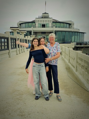 Familiefoto's maken bij de pier in Blankenberge